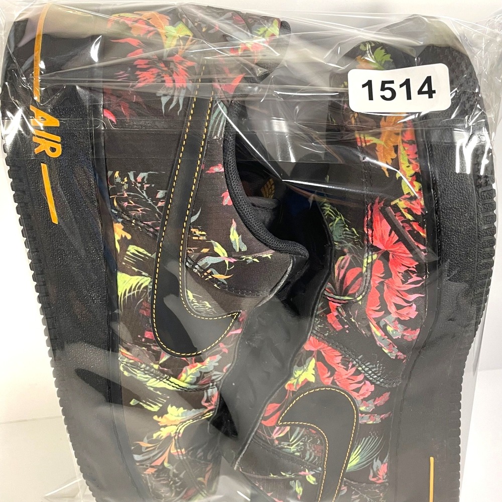 Nike Mens Size 12 Air Force 1 '07 LV8 Floral Pack Black BV6068-001 - Picture 10 of 10